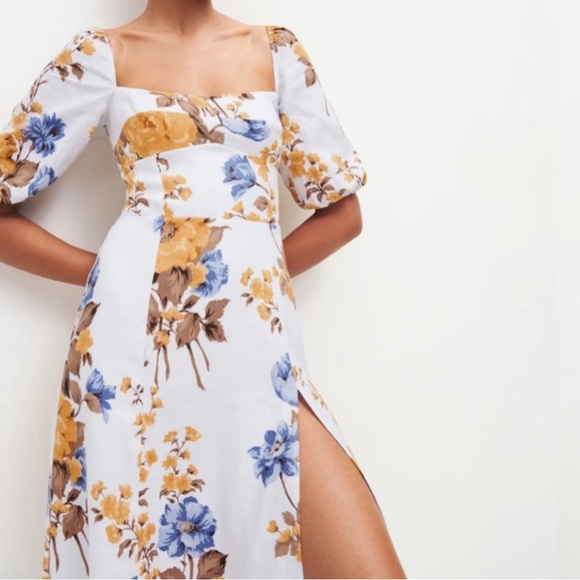 NWT Reformation Belgium Linen Dress 0 - Picture 5 of 12